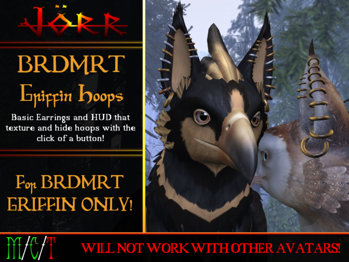 Second Life Marketplace [Jorr] BRDMRT Griffin Hoops ALL SIZES